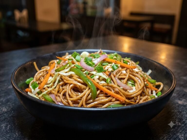 Restaurant Style Hakka Noodles Recipe | Spicy Veg Noodles